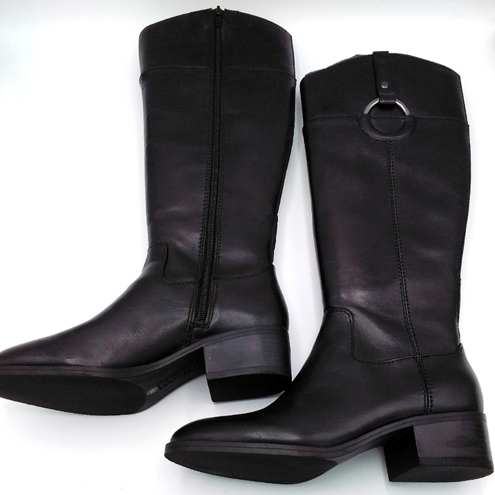 NWT Alfani Women's Bexleyy Black Leather Boots